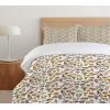 Ambesonne Heart Duvet Cover Sets, Rainbow Colors Watercolor Style Inspired Hearts Valentines Day Love Romantic Couples, Bedding Set with 2 Duvet Covers & 4 Pillowcases, 2 Pack Queen Size, Multicolor(Eggshell Multicolor)