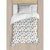 Ambesonne Heart Duvet Cover Sets, Rainbow Colors Watercolor Style Inspired Hearts Valentines Day Love Romantic Couples, Bedding Set with 2 Duvet Covers & 4 Pillowcases, 2 Pack Queen Size, Multicolor(Sky Blue Multicolor)