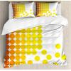 Ambesonne Love Duvet Cover Sets, Hand Written I Love You Phrases Heart Valentines Day Inspiration, Bedding Set with 2 Duvet Covers & 4 Pillowcases, 2 Pack Queen Size, Vermilion Black White(Orange Yellow White)