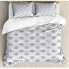 Ambesonne Love Duvet Cover Sets, Hand Written I Love You Phrases Heart Valentines Day Inspiration, Bedding Set with 2 Duvet Covers & 4 Pillowcases, 2 Pack Queen Size, Vermilion Black White(Grey Beige)