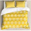 Ambesonne Love Duvet Cover Sets, Hand Written I Love You Phrases Heart Valentines Day Inspiration, Bedding Set with 2 Duvet Covers & 4 Pillowcases, 2 Pack Queen Size, Vermilion Black White(Marigold White)