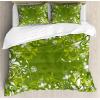 Ambesonne Love Duvet Cover Sets, Hand Written I Love You Phrases Heart Valentines Day Inspiration, Bedding Set with 2 Duvet Covers & 4 Pillowcases, 2 Pack Queen Size, Vermilion Black White(Apple Green Fern Green)