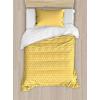 Ambesonne Love Duvet Cover Sets, Hand Written I Love You Phrases Heart Valentines Day Inspiration, Bedding Set with 2 Duvet Covers & 4 Pillowcases, 2 Pack Queen Size, Vermilion Black White(Marigold White)