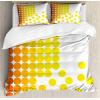Ambesonne Love Duvet Cover Sets, Hand Written I Love You Phrases Heart Valentines Day Inspiration, Bedding Set with 2 Duvet Covers & 4 Pillowcases, 2 Pack Queen Size, Vermilion Black White(Orange Yellow White)