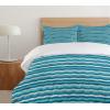 Ambesonne Love Duvet Cover Sets, Hand Written I Love You Phrases Heart Valentines Day Inspiration, Bedding Set with 2 Duvet Covers & 4 Pillowcases, 2 Pack Queen Size, Vermilion Black White(Turquoise Teal Blue)