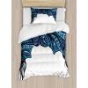 Ambesonne Love Duvet Cover Sets, Hand Written I Love You Phrases Heart Valentines Day Inspiration, Bedding Set with 2 Duvet Covers & 4 Pillowcases, 2 Pack Queen Size, Vermilion Black White(Violet Blue Turquoise)