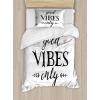 Ambesonne Love Duvet Cover Sets, Hand Written I Love You Phrases Heart Valentines Day Inspiration, Bedding Set with 2 Duvet Covers & 4 Pillowcases, 2 Pack Queen Size, Vermilion Black White(Black White Pink)