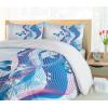 Ambesonne Love Duvet Cover Sets, Hand Written I Love You Phrases Heart Valentines Day Inspiration, Bedding Set with 2 Duvet Covers & 4 Pillowcases, 2 Pack Queen Size, Vermilion Black White(Blue Pink White)