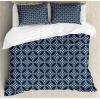 Ambesonne Love Duvet Cover Sets, Hand Written I Love You Phrases Heart Valentines Day Inspiration, Bedding Set with 2 Duvet Covers & 4 Pillowcases, 2 Pack Queen Size, Vermilion Black White(Dark Blue Cream)