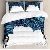 Ambesonne Love Duvet Cover Sets, Hand Written I Love You Phrases Heart Valentines Day Inspiration, Bedding Set with 2 Duvet Covers & 4 Pillowcases, 2 Pack Queen Size, Vermilion Black White(Violet Blue Turquoise)