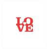 Ambesonne Love Duvet Cover Sets, Valentines Day Design Romance Themed Vintage Wedding Inspirations Typographic Retro, Bedding Set with 2 Duvet Covers & 4 Pillowcases, 2 Pack Queen Size, Red White(Red White)