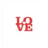Ambesonne Love Duvet Cover Sets, Valentines Day Design Romance Themed Vintage Wedding Inspirations Typographic Retro, Bedding Set with 2 Duvet Covers & 4 Pillowcases, 2 Pack Queen Size, Red White(Red White)