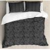 Ambesonne Love Duvet Cover Sets, Valentines Day Design Romance Themed Vintage Wedding Inspirations Typographic Retro, Bedding Set with 2 Duvet Covers & 4 Pillowcases, 2 Pack Queen Size, Red White(Dark Grey)