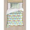 Ambesonne Love Duvet Cover Sets, Valentines Day Design Romance Themed Vintage Wedding Inspirations Typographic Retro, Bedding Set with 2 Duvet Covers & 4 Pillowcases, 2 Pack Queen Size, Red White(Baby Blue Multicolor)