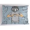 Ambesonne Modern Pillow Sham Set of 2, Husky Dog Faced Man at Valentines with Hearts Romantic Love Display, Quality Microfiber Bedding Item for All Seasons, 26″ x 20″, Sand Brown Slate Blue(Sand Brown Slate Blue)