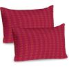 Ambesonne Modern Pillow Sham Set of 2, Husky Dog Faced Man at Valentines with Hearts Romantic Love Display, Quality Microfiber Bedding Item for All Seasons, 26″ x 20″, Sand Brown Slate Blue(Scarlet and Maroon)