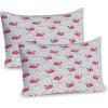 Ambesonne Purple Pillow Sham Set of 2, Valentine’s Day Couple Wedding Bride Heart Design Image, Quality Microfiber Bedding Item for All Seasons, 36″ x 20″, Lavender and Purple(Mint Peach Pink)