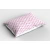 Ambesonne Purple Pillow Sham Set of 2, Valentine’s Day Couple Wedding Bride Heart Design Image, Quality Microfiber Bedding Item for All Seasons, 36″ x 20″, Lavender and Purple(Lavender Purple)