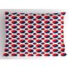Ambesonne Purple Pillow Sham Set of 2, Valentine’s Day Couple Wedding Bride Heart Design Image, Quality Microfiber Bedding Item for All Seasons, 36″ x 20″, Lavender and Purple(Navy Blue Red and White)