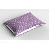 Ambesonne Purple Pillow Sham Set of 2, Valentine’s Day Couple Wedding Bride Heart Design Image, Quality Microfiber Bedding Item for All Seasons, 36″ x 20″, Lavender and Purple(Lavender and Purple)