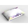 Ambesonne Purple Pillow Sham Set of 2, Valentine’s Day Couple Wedding Bride Heart Design Image, Quality Microfiber Bedding Item for All Seasons, 36″ x 20″, Lavender and Purple(Purple Pale Green)