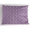 Ambesonne Purple Pillow Sham Set of 2, Valentine’s Day Couple Wedding Bride Heart Design Image, Quality Microfiber Bedding Item for All Seasons, 36″ x 20″, Lavender and Purple(Lavender and Purple)