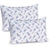 Ambesonne Purple Pillow Sham Set of 2, Valentine’s Day Couple Wedding Bride Heart Design Image, Quality Microfiber Bedding Item for All Seasons, 36″ x 20″, Lavender and Purple(Purple Blue Pink)