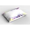 Ambesonne Purple Pillow Sham Set of 2, Valentine’s Day Couple Wedding Bride Heart Design Image, Quality Microfiber Bedding Item for All Seasons, 36″ x 20″, Lavender and Purple(Purple Pale Green)