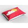 Ambesonne Rain Pillow Sham Set of 2, Valentines Day Theme Cloud and Sun Pattern with Heart Shaped Rays, Quality Microfiber Bedding Item for All Seasons, 26″ x 20″, Dark Coral Mustard(Dark Coral Mustard)