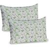 Ambesonne Rain Pillow Sham Set of 2, Valentines Day Theme Cloud and Sun Pattern with Heart Shaped Rays, Quality Microfiber Bedding Item for All Seasons, 26″ x 20″, Dark Coral Mustard(Sage Green Lime Green)