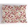 Ambesonne Shabby Flora Pillow Sham Set of 2, Romantic Rose Petals with Branches Nature Beauty Valentine Feminine Print, Quality Microfiber Bedding Item for All Seasons, 26″ x 20″, Pink and Yellow(Pale Pink Red)