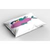 Ambesonne Shabby Flora Pillow Sham Set of 2, Romantic Rose Petals with Branches Nature Beauty Valentine Feminine Print, Quality Microfiber Bedding Item for All Seasons, 26″ x 20″, Pink and Yellow(Purple Teal)