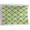 Ambesonne Shabby Flora Pillow Sham Set of 2, Romantic Rose Petals with Branches Nature Beauty Valentine Feminine Print, Quality Microfiber Bedding Item for All Seasons, 26″ x 20″, Pink and Yellow(Green Mint)