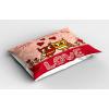 Ambesonne Valentines Day Pillow Sham Set of 2, Owls in Love Print Partners Couples Boho Style Hearts Flowers Dots, Quality Microfiber Bedding Item for All Seasons, 26″ x 20″, Pink Red Yellow(Pink Red Yellow)
