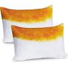 Ambesonne Valentines Day Pillow Sham Set of 2, Pop Culture Keep Calm Words with Heart Shaped Eye Love Theme, Quality Microfiber Bedding Item for All Seasons, 36″ x 20″, Charcoal Grey Pale Pink(Burnt Orange Orange)