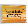 Ambesonne Valentines Day Pillow Sham Set of 2, Pop Culture Keep Calm Words with Heart Shaped Eye Love Theme, Quality Microfiber Bedding Item for All Seasons, 36″ x 20″, Charcoal Grey Pale Pink(Orange Yellow and Black)
