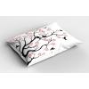 Ambesonne Valentines Day Pillow Sham Set of 2, Pop Culture Keep Calm Words with Heart Shaped Eye Love Theme, Quality Microfiber Bedding Item for All Seasons, 36″ x 20″, Charcoal Grey Pale Pink(Coral Black and White)