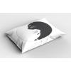 Ambesonne Valentines Day Pillow Sham Set of 2, Pop Culture Keep Calm Words with Heart Shaped Eye Love Theme, Quality Microfiber Bedding Item for All Seasons, 36″ x 20″, Charcoal Grey Pale Pink(Pale Grey and Grey)