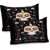 Ambesonne Valentines Day Pillow Sham Set of 2, Pop Culture Keep Calm Words with Heart Shaped Eye Love Theme, Quality Microfiber Bedding Item for All Seasons, 36″ x 20″, Charcoal Grey Pale Pink(Black and Multicolor)