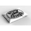 Ambesonne Valentines Day Pillow Sham Set of 2, Pop Culture Keep Calm Words with Heart Shaped Eye Love Theme, Quality Microfiber Bedding Item for All Seasons, 36″ x 20″, Charcoal Grey Pale Pink(Grey Black and White)