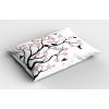 Ambesonne Valentines Day Pillow Sham Set of 2, Pop Culture Keep Calm Words with Heart Shaped Eye Love Theme, Quality Microfiber Bedding Item for All Seasons, 36″ x 20″, Charcoal Grey Pale Pink(Coral Black and White)