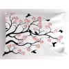 Ambesonne Valentines Day Pillow Sham Set of 2, Pop Culture Keep Calm Words with Heart Shaped Eye Love Theme, Quality Microfiber Bedding Item for All Seasons, 36″ x 20″, Charcoal Grey Pale Pink(Coral Black and White)