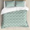Pale Teal and White