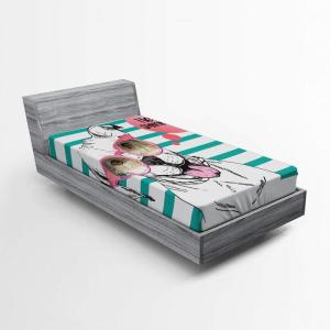 Ambesonne Batik Fitted Sheet, Vintage Pattern in Style Curly Leaves and Traditional Paisley Motifs, Soft Decorative Fabric Bedding All-Round Elastic Pocket, Full Size, Yellow Orange(Teal Pink)