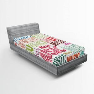 Ambesonne Batik Fitted Sheet, Vintage Pattern in Style Curly Leaves and Traditional Paisley Motifs, Soft Decorative Fabric Bedding All-Round Elastic Pocket, Full Size, Yellow Orange(Red Green)