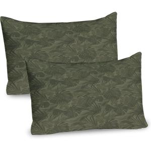 Ambesonne Birds Pillow Sham Set of 2, 2 Birds on a Branch Singing Love Songs Friend Valentine Couple Hope Living, Quality Microfiber Bedding Item for All Seasons, 30″ x 20″, Cream Black White(Slate Brown Army Green)