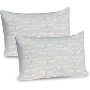 Ambesonne Birds Pillow Sham Set of 2, 2 Birds on a Branch Singing Love Songs Friend Valentine Couple Hope Living, Quality Microfiber Bedding Item for All Seasons, 30″ x 20″, Cream Black White(Dust Beige)