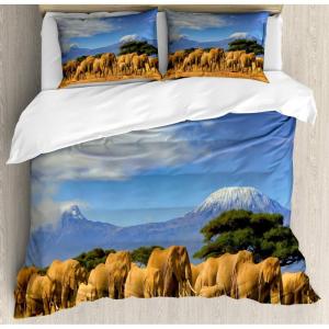 Ambesonne Cactus Print Duvet Cover Sets, Outline Drawing of Hearts and Pots Drawn by Hand Valentine’s Day Theme, Bedding Set with 2 Duvet Covers & 4 Pillowcases, 2 Pack Queen Size, Magenta and White(Azure Blue and Multicolor)
