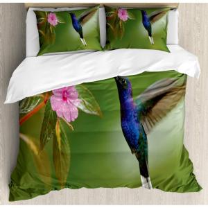 Ambesonne Cactus Print Duvet Cover Sets, Outline Drawing of Hearts and Pots Drawn by Hand Valentine’s Day Theme, Bedding Set with 2 Duvet Covers & 4 Pillowcases, 2 Pack Queen Size, Magenta and White(Olive Green Multicolor)