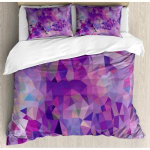 Ambesonne Cactus Print Duvet Cover Sets, Outline Drawing of Hearts and Pots Drawn by Hand Valentine’s Day Theme, Bedding Set with 2 Duvet Covers & 4 Pillowcases, 2 Pack Queen Size, Magenta and White(Blue Violet Multicolor)